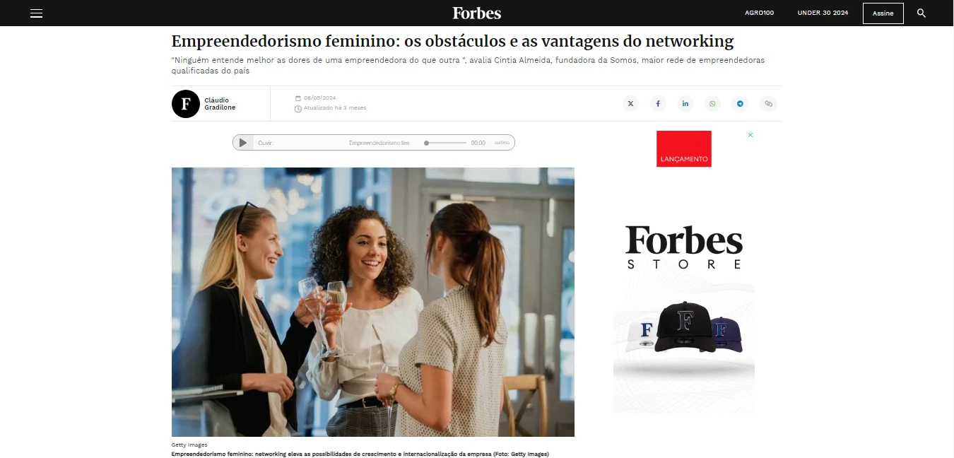 Matéria publicada na revista Forbes | Confraria Somos